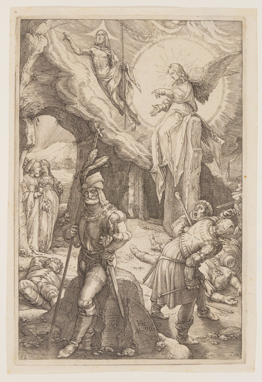 Oppstandelsen, fra Lidenskapen av Hendrick Goltzius