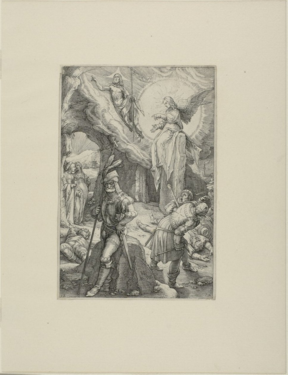 The Resurrection, plate tolv fra The Passion of Christ av Hendrick Goltzius