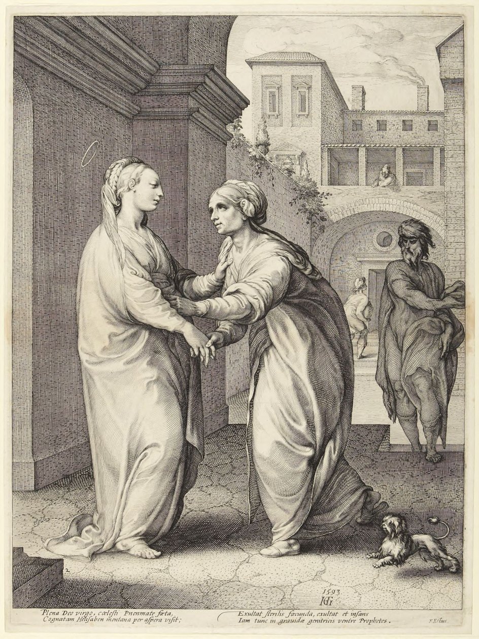 Marias besøk hos Elisabet av Hendrick Goltzius