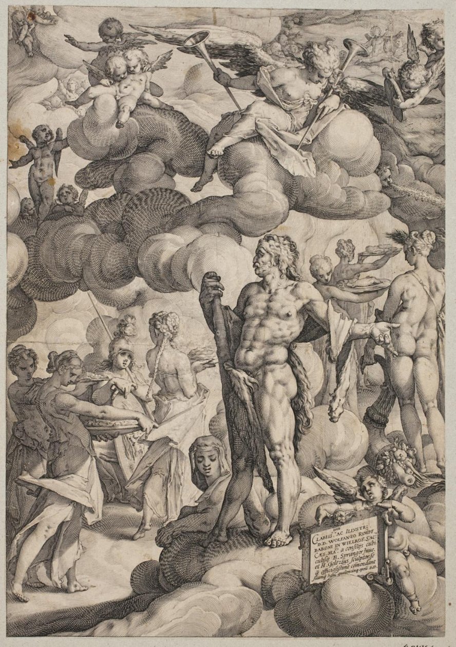 Bryllupet til Amor og Psyke av Hendrick Goltzius