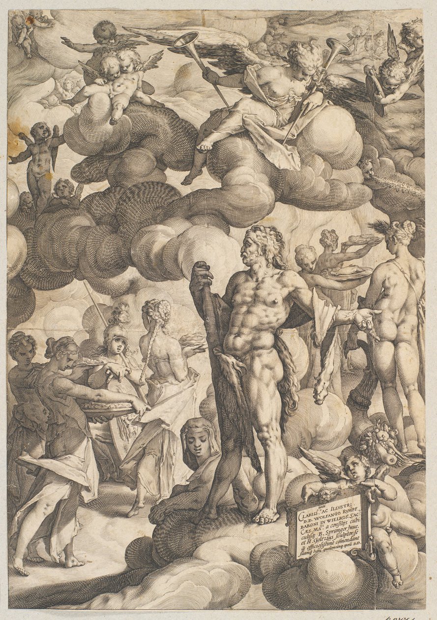 Bryllupet til Amor og Psyke av Hendrick Goltzius