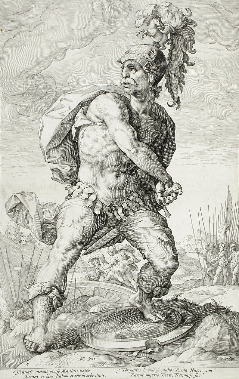 Titus Manlius Torquatus av Hendrick Goltzius