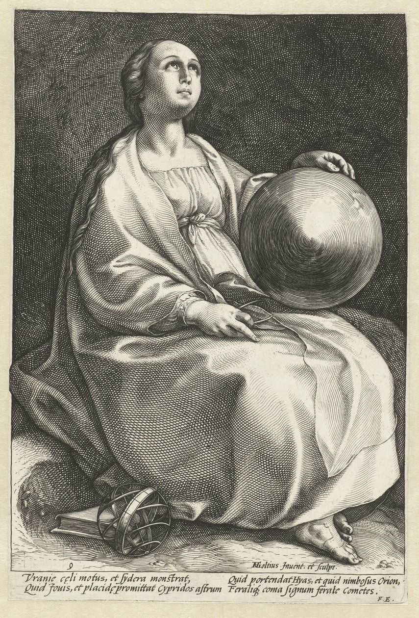 Urania The Nine Muses (serietittel) av Hendrick Goltzius