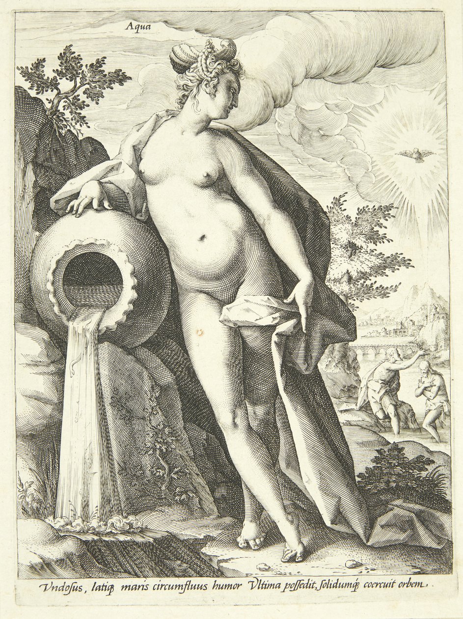 Vann (Aqua) av Hendrick Goltzius
