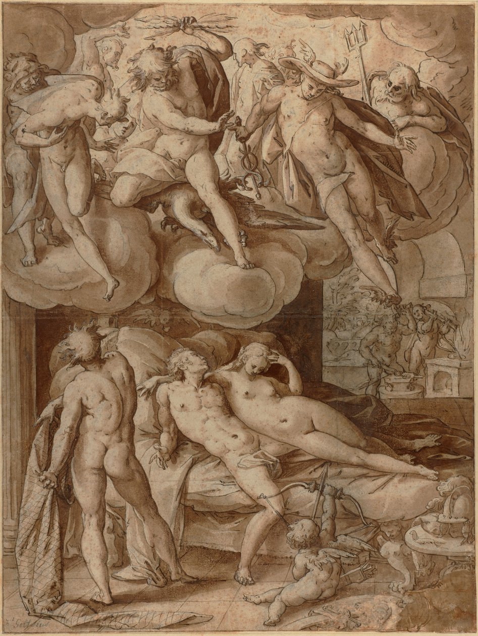Venus og Mars overrasket av Vulkan av Hendrick Goltzius