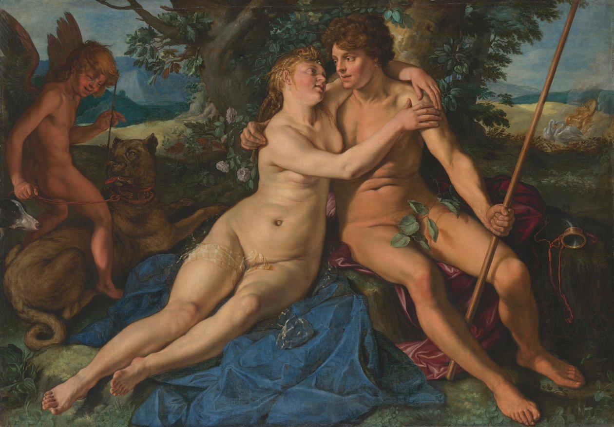 Venus og Adonis av Hendrick Goltzius