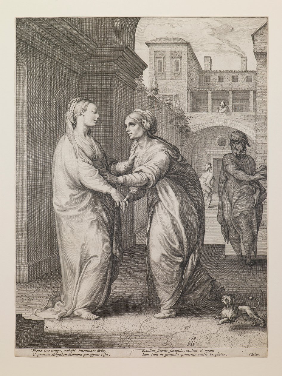 «Besøket», fra serien «Jomfru Marias liv» av Hendrick Goltzius