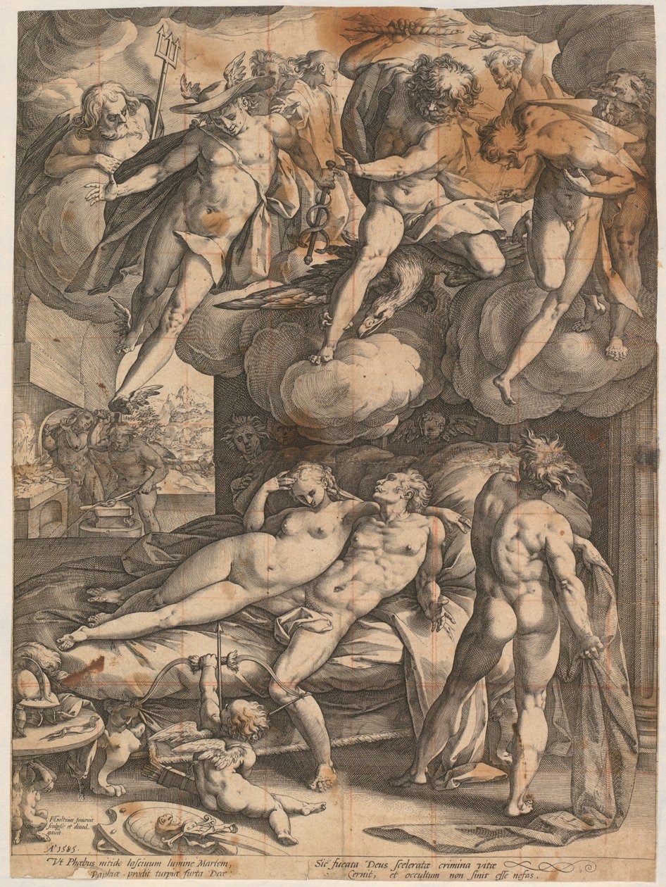 Vulkan overrasker Mars og Venus av Hendrick Goltzius