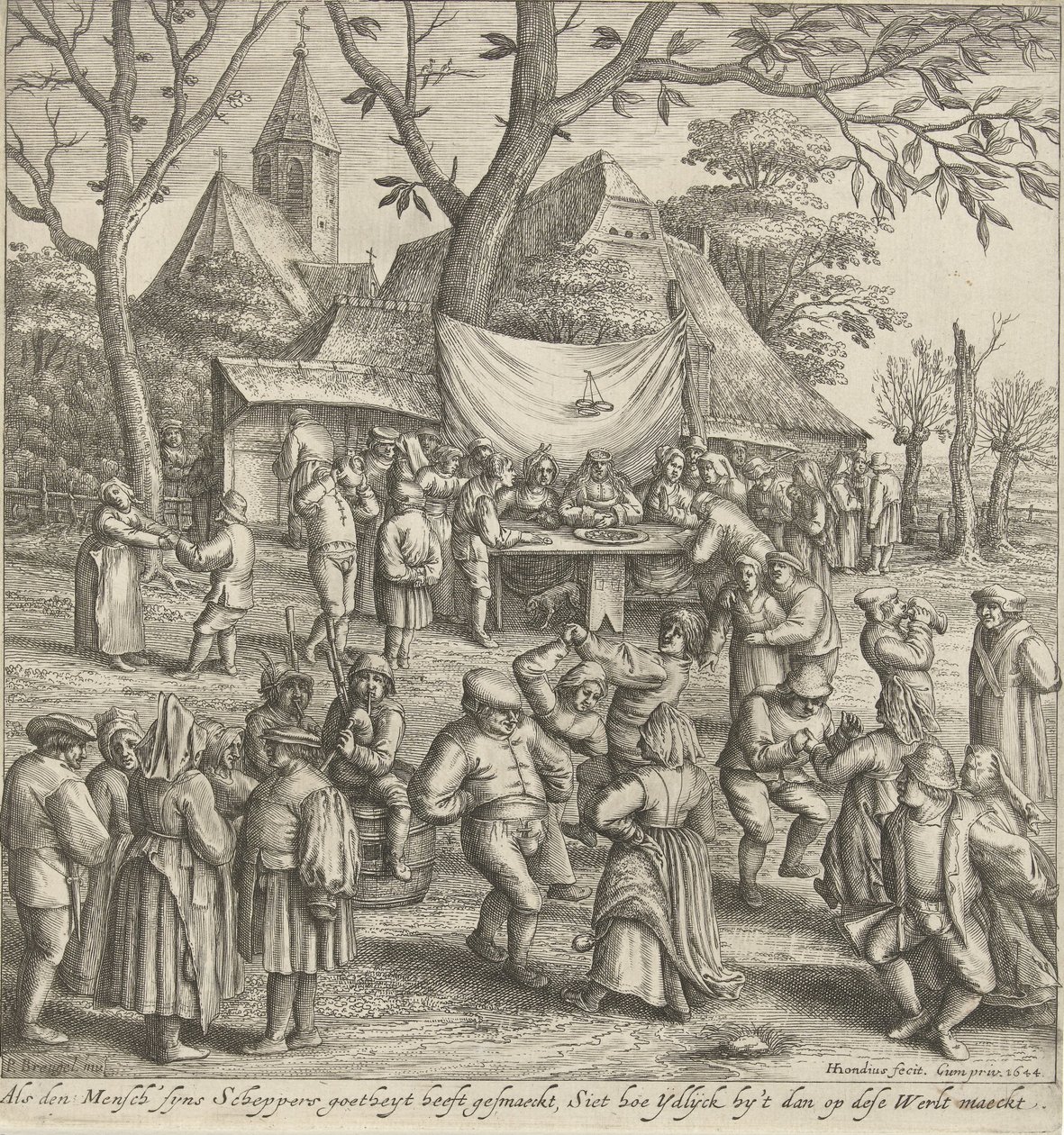 Bondens bryllup av Hendrick Hondius (I)