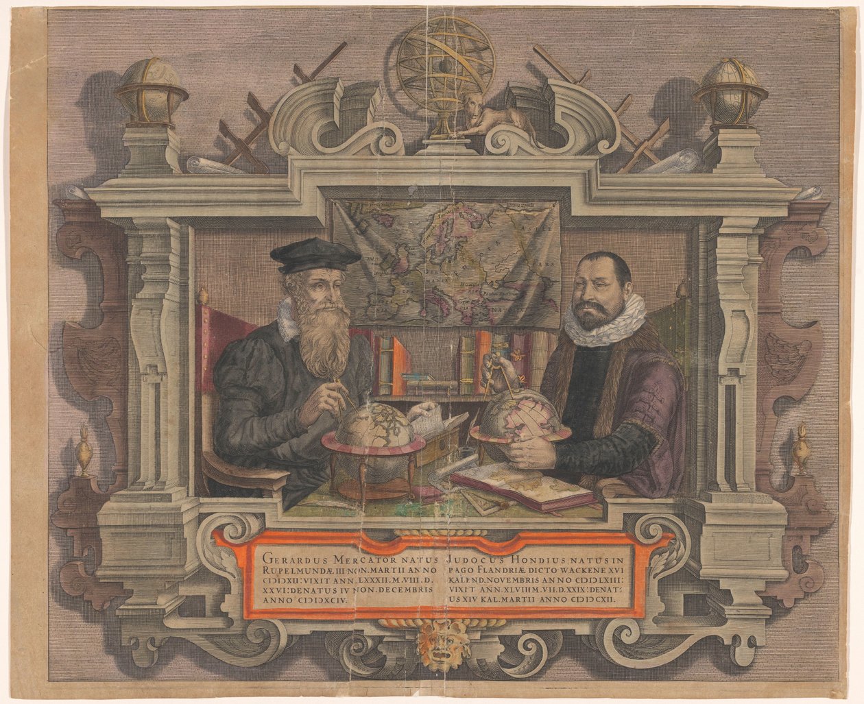 Portrett av Jodocus Hondius og Gerard Mercator av Hendrick Hondius (rejected attribution)