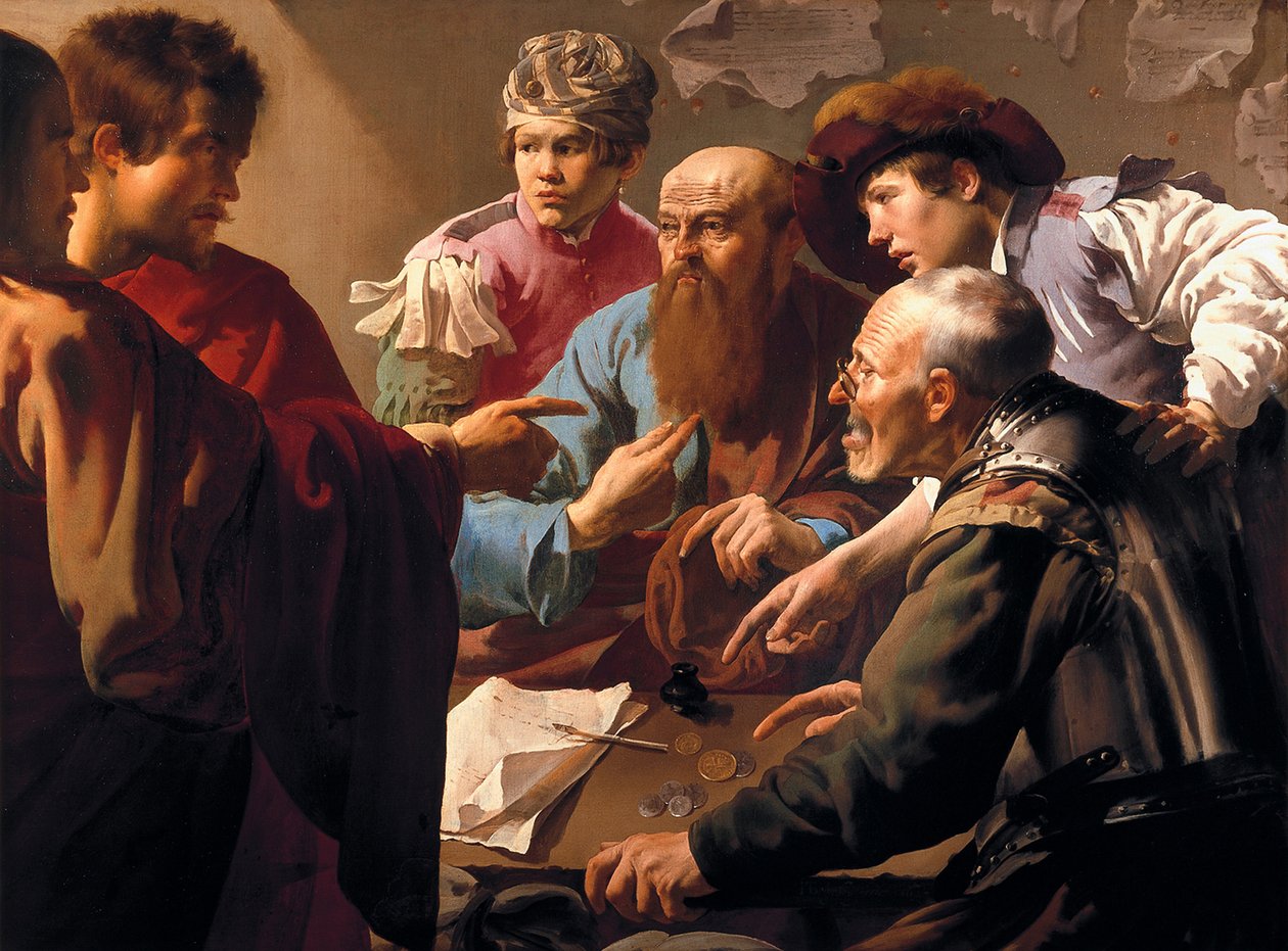 Call of Saint Matthew (døde i 61) (The Call Of Saint Matthew). Representert ved tollkontoret i Kapernaum (Kapernaum, Kefar Nahum, i Israel), blir han utpekt av Jesus og følger ham, blir en av hans apostler og skriver et evangelium. Maler av Hendrick Jansz Terbrugghen