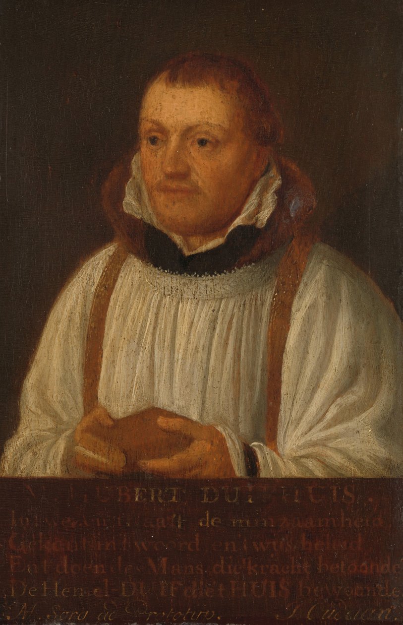 Portrett av Huybert Duyfhuys (ca. 1515-81), pastor i St James-kirken, Utrecht av Hendrick Martensz. Sorgh