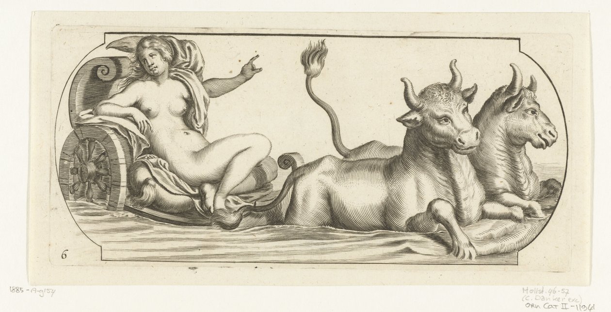 Europa på en vogn Nouveau Livre des Dieux et Deeßes De la Marine Bouckje of Sea Gods and Goddesses (serietittel) av Hendrick de Keyser (I)