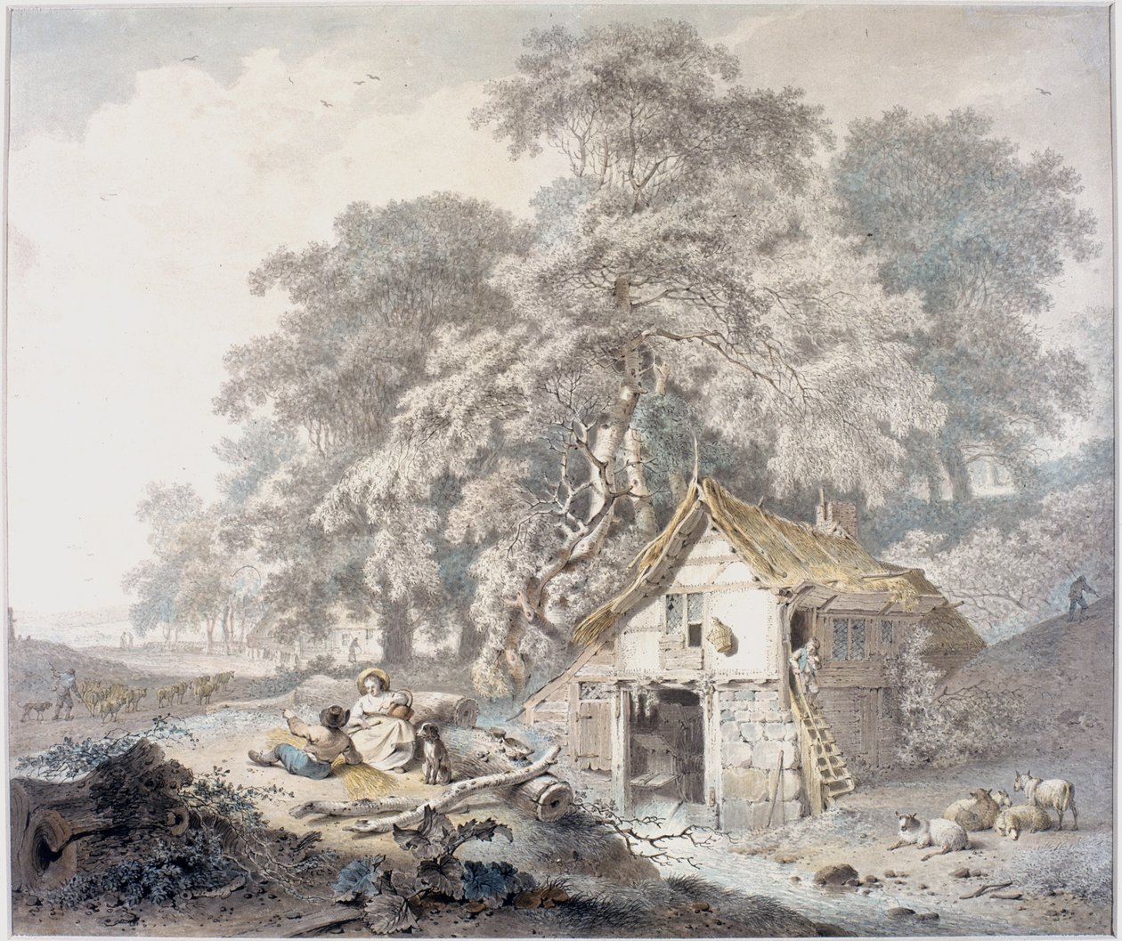 The Old Mill (blekk og blyant og akvarell på papir) av Hendrick de Meyer