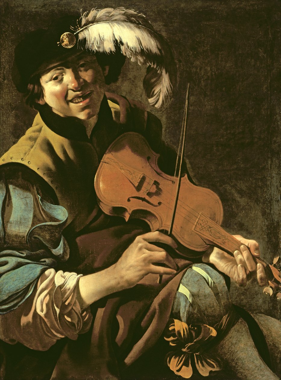 En guttefiolinist, 1626 av Hendrick ter Brugghen