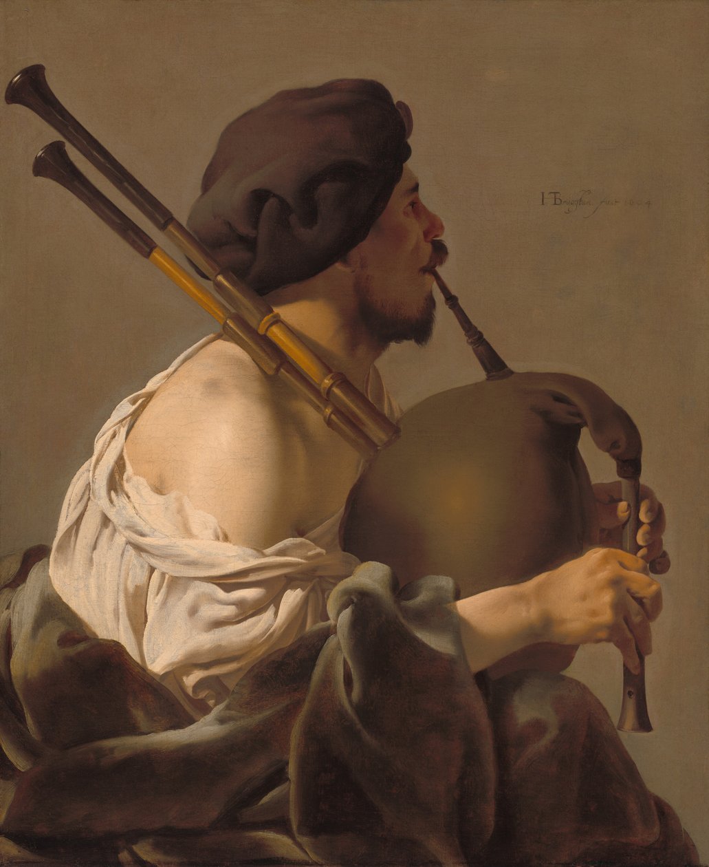 Sekkepipespiller av Hendrick ter Brugghen