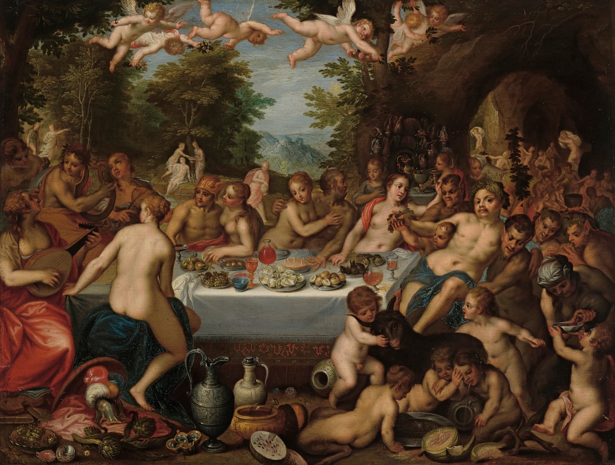 Gudenes fest – bryllupet til Bacchus og Ariadne (kopi etter) av Hendrick van Balen der Ältere