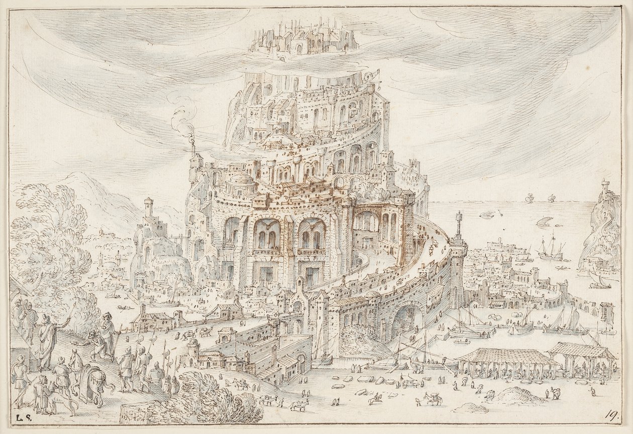 Babels tårn av Hendrick van Cleve III