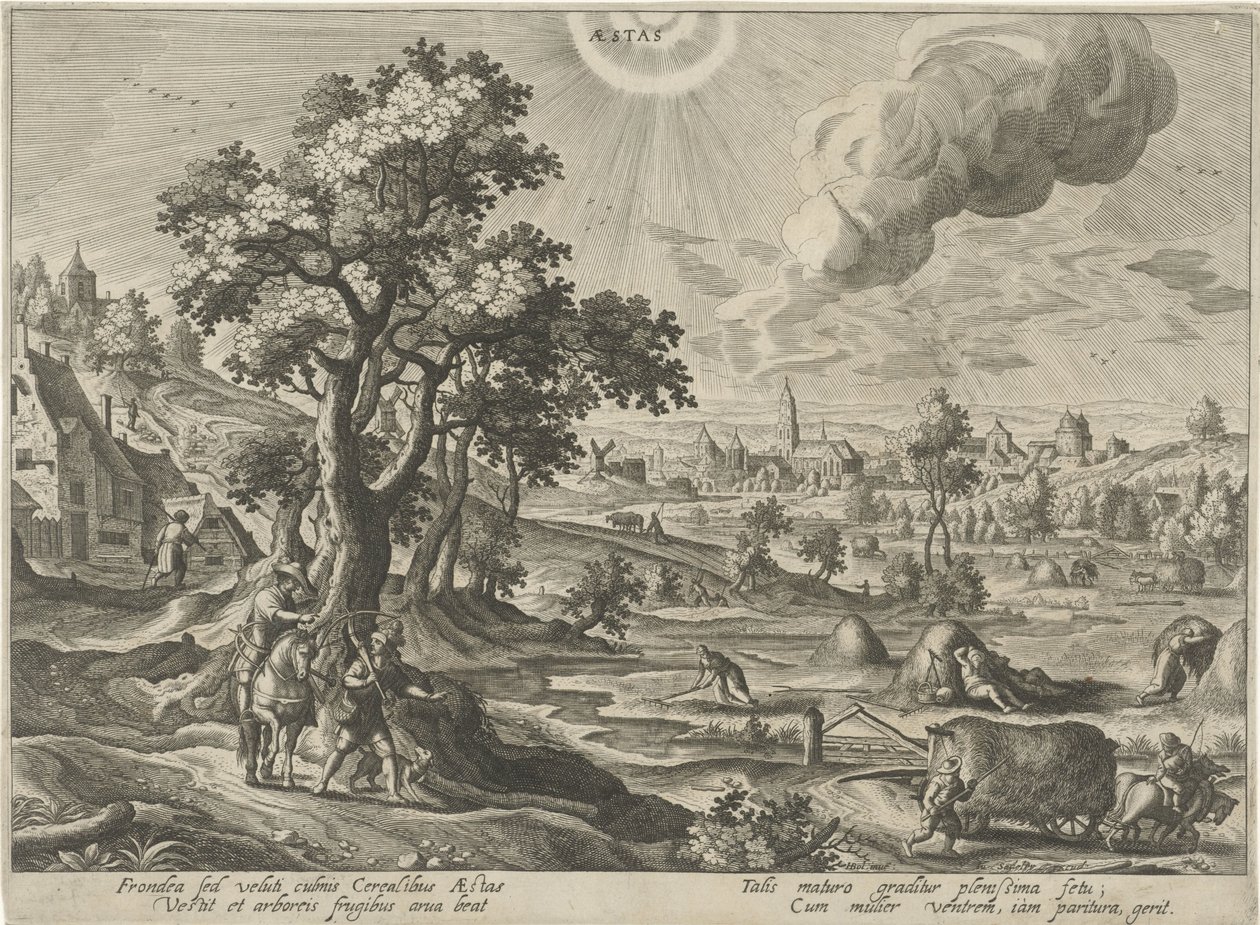 Sommer Aestas (tittel på objekt) The Four Seasons (serietittel) av Hendrick van Schoel