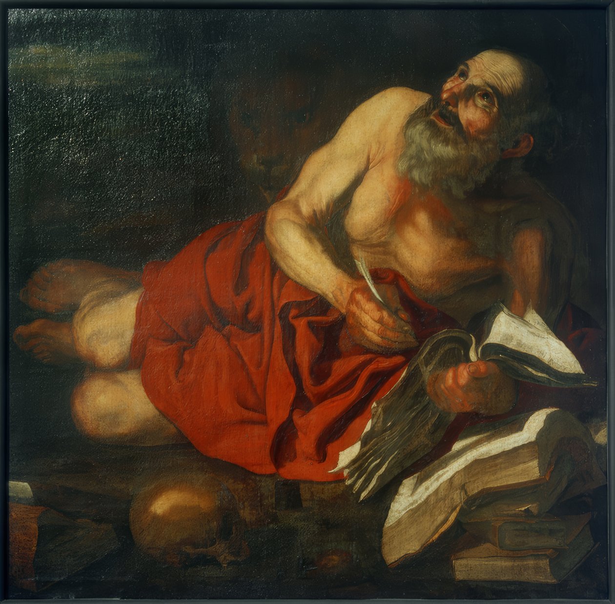 St. Jerome skriver av Hendrick van Somer