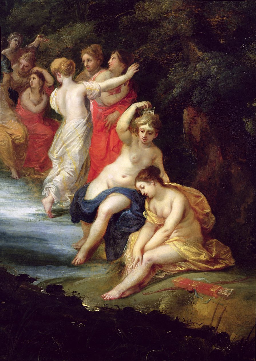 Diana og Acteon (detalj av 247459) av Hendrick van and Brueghel Balen