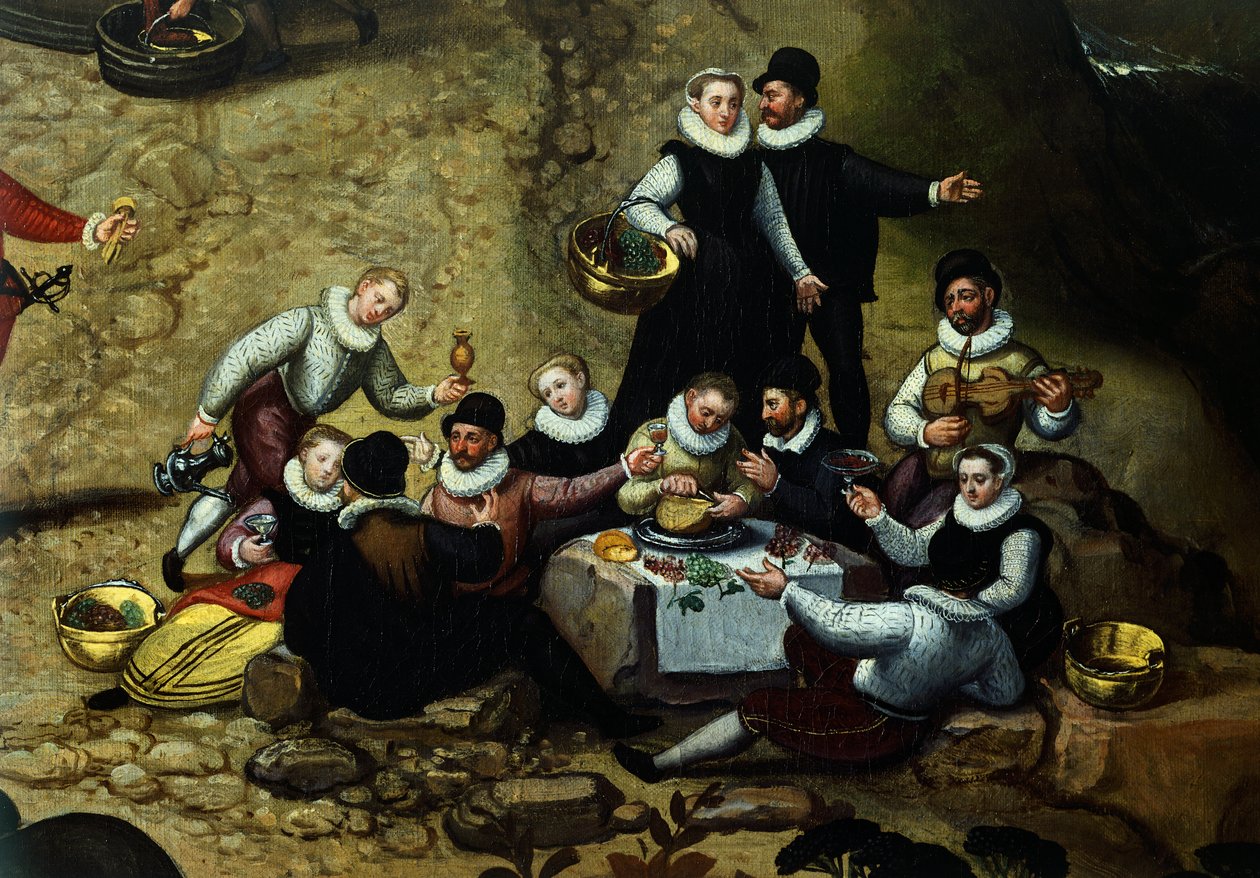Landsmesse, av Lucas van Valkenborch, ca (1530-1597) av Hendrick van den (1530 97) Broeck