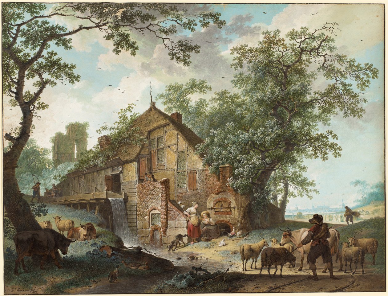 En sommerscene av Hendrick de Meyer