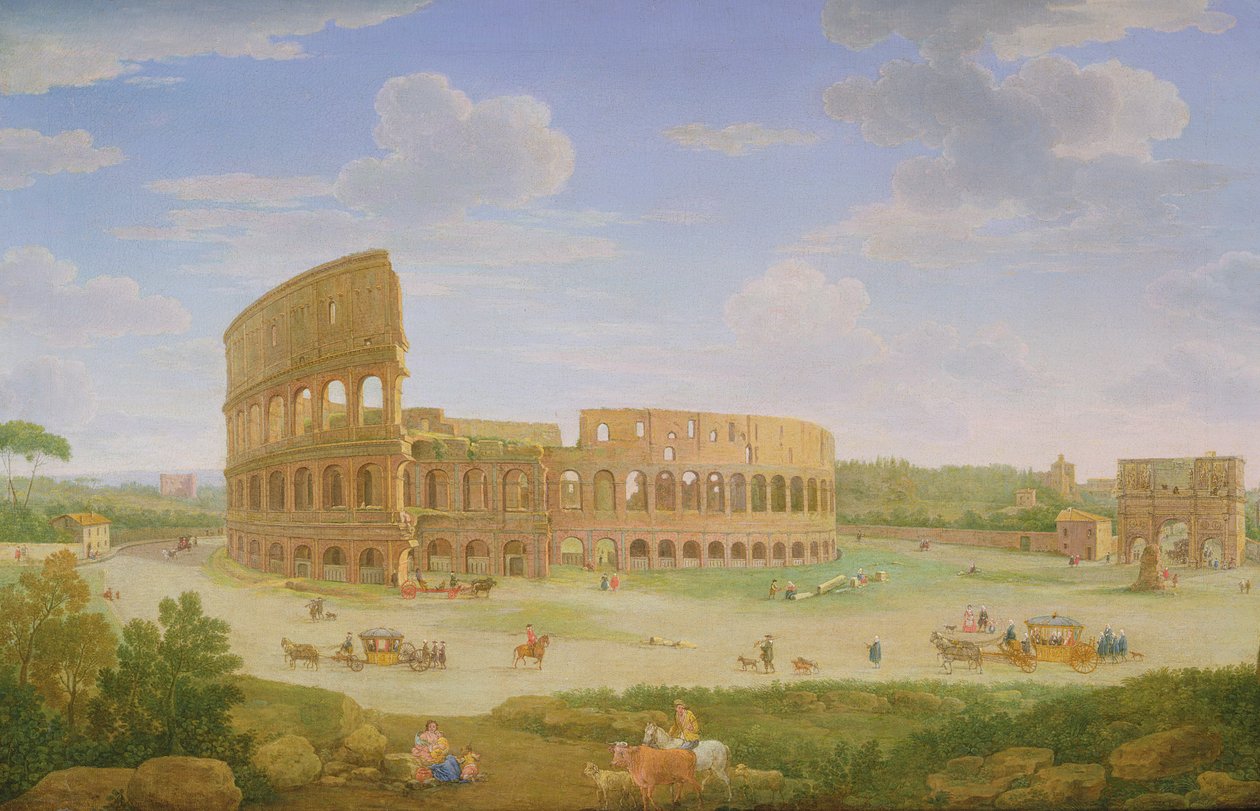 En utsikt over Roma, 1750-tallet av Hendrik van Lint