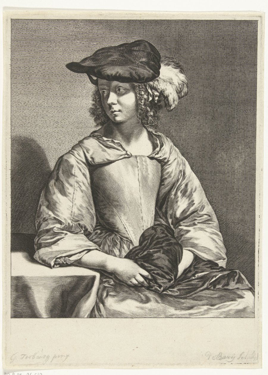 Ung kvinne med beret av Hendrik Bary