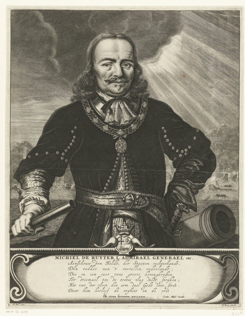 Portrett av Michiel Adriaansz. de Ruyter av Hendrik Bary
