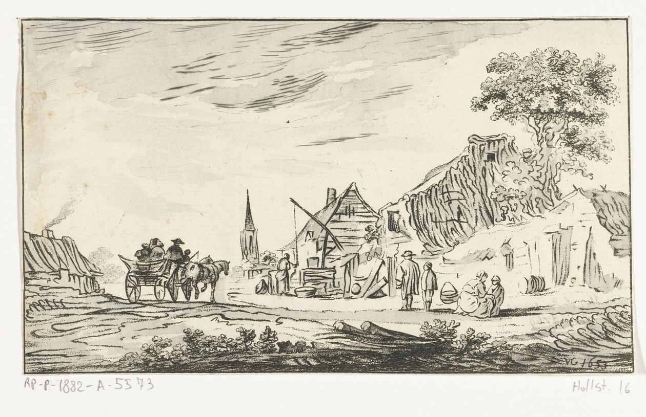 utsikt over landsbyen av Hendrik Busserus