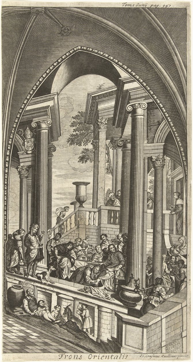 Malerier østsiden, Sint Michielsabdij Antwerpen av Hendrik Causé