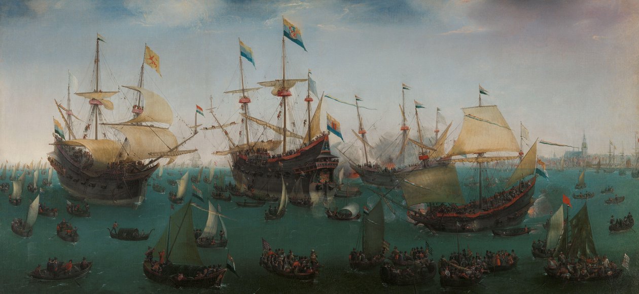Returen til Amsterdam av den andre ekspedisjonen til Øst-India Returen til Amsterdam av den andre ekspedisjonen til Øst-India, 19. juli 1599 av Hendrick Cornelisz. Vroom