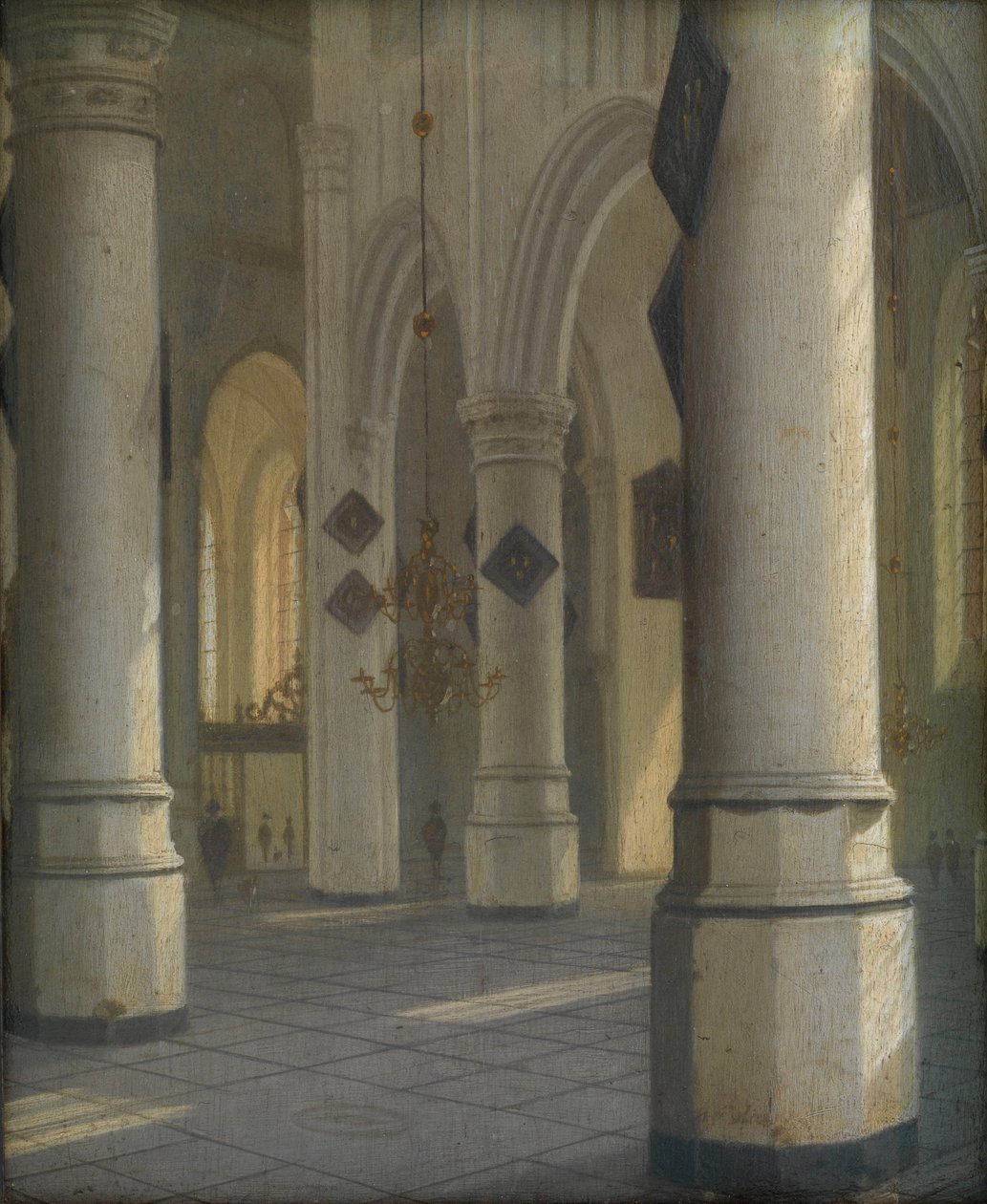 Interiør i en kirke, ca. 1655 (olje på panel) av Hendrik Cornelisz. van Vliet