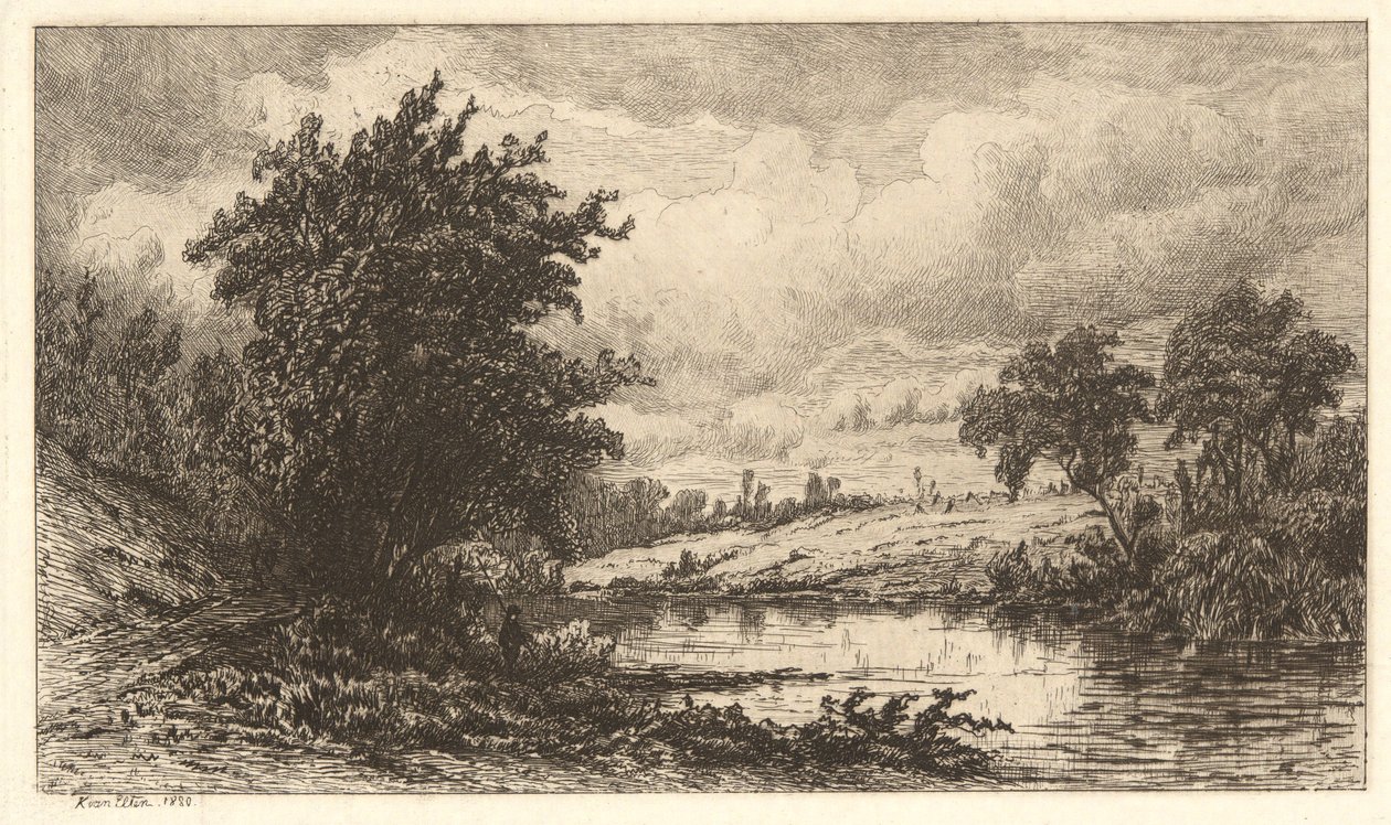 Bukolisk dam av Hendrik Dirk Kruseman van Elten