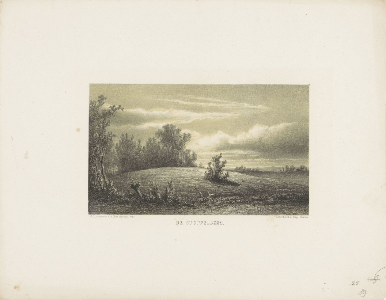 Stubbfjellet The Stoppelberg (tittel på objekt) av Hendrik Dirk Kruseman van Elten