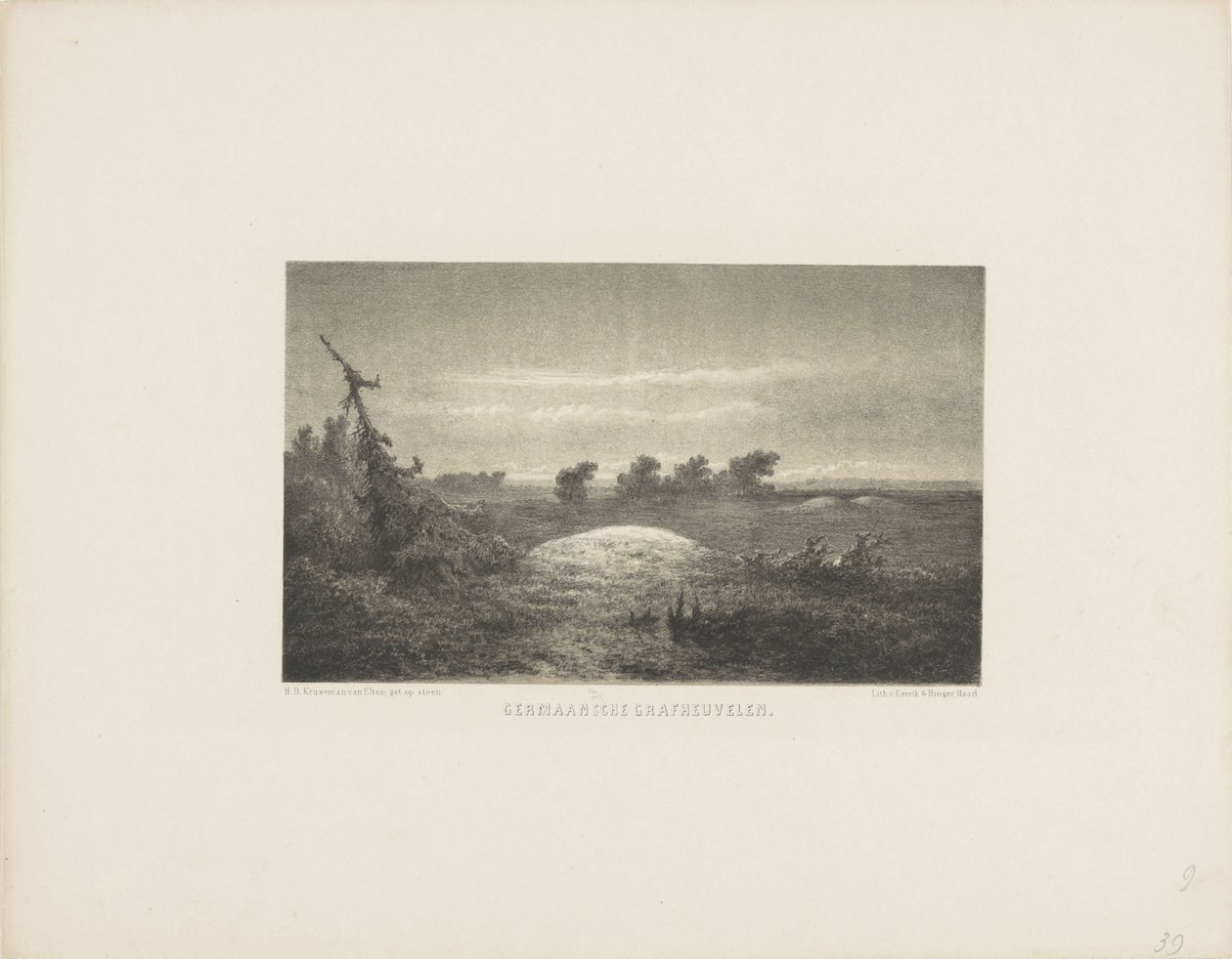 Germanske gravrøyser Germanske gravhauger (tittel på objekt) av Hendrik Dirk Kruseman van Elten