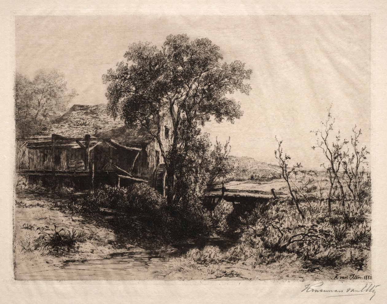 Den øde møllen, 1883. av Hendrik Dirk Kruseman van Elten