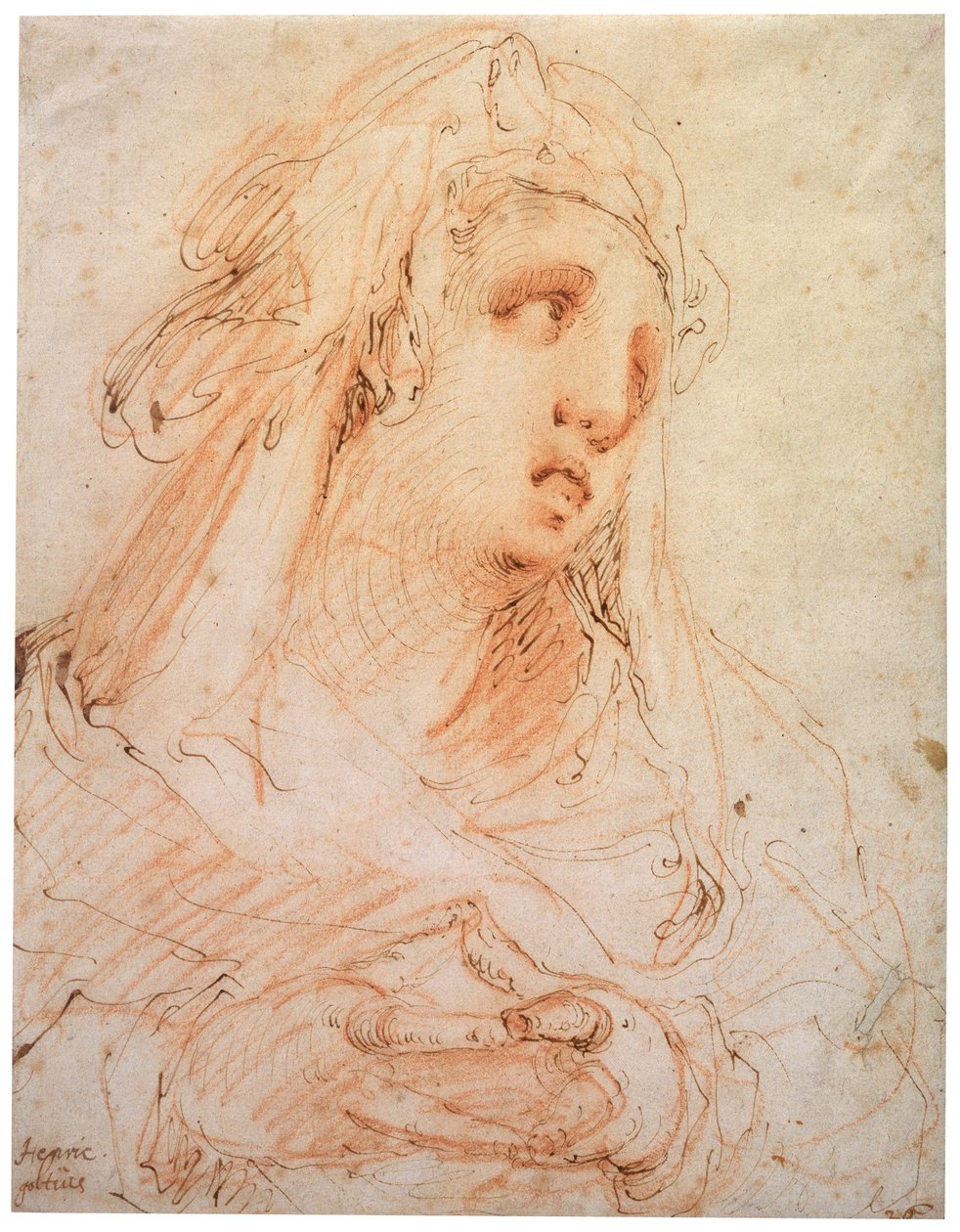 En ung kvinne Maria Magdalena, slutten av 1500-tallet eller begynnelsen av 1600-tallet av Hendrik Goltzius