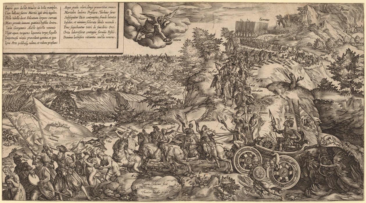 Allegori om krig av Hendrik Goltzius