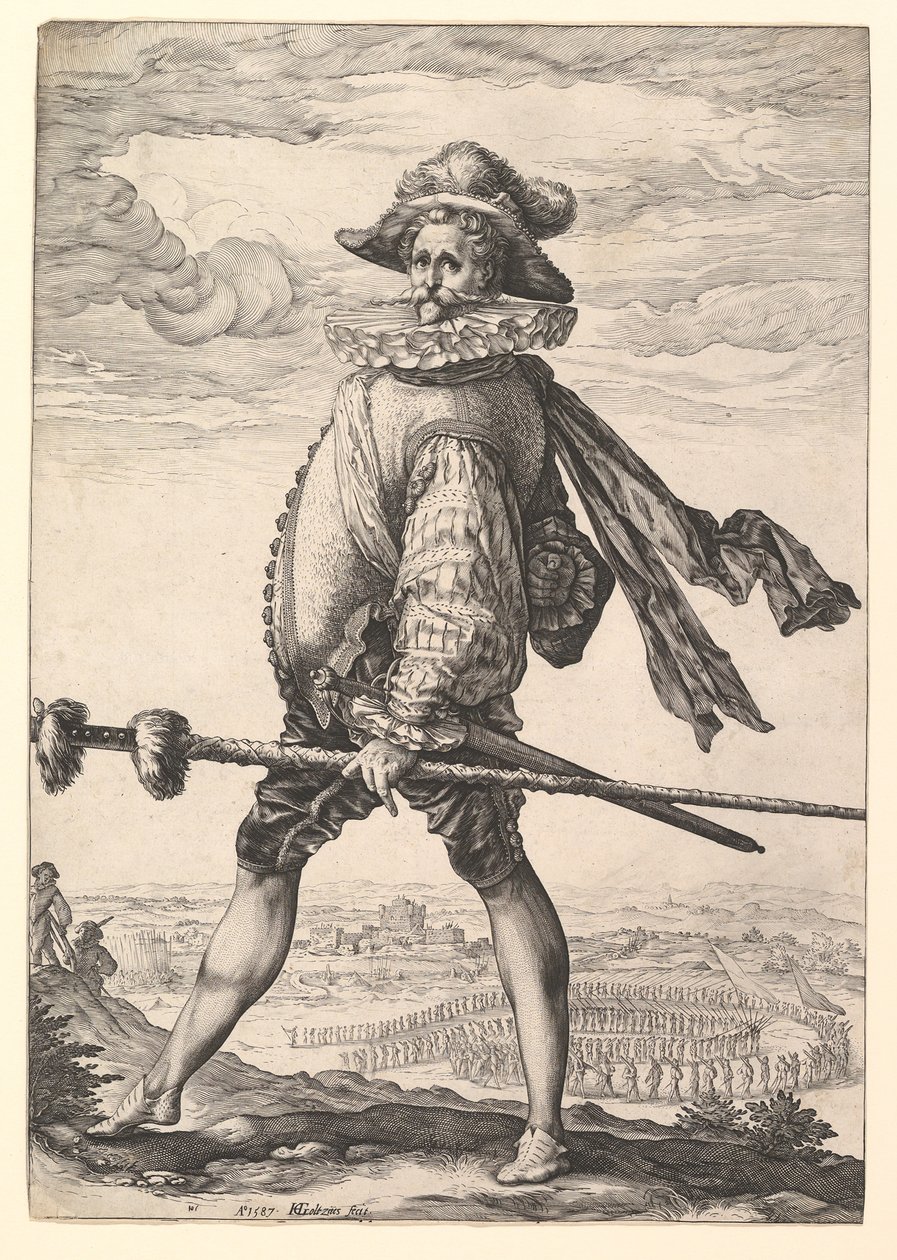 Kaptein for infanteri, 1587. av Hendrik Goltzius