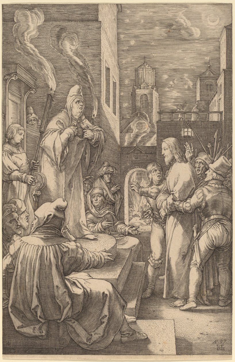Kristus før Kaifas av Hendrik Goltzius