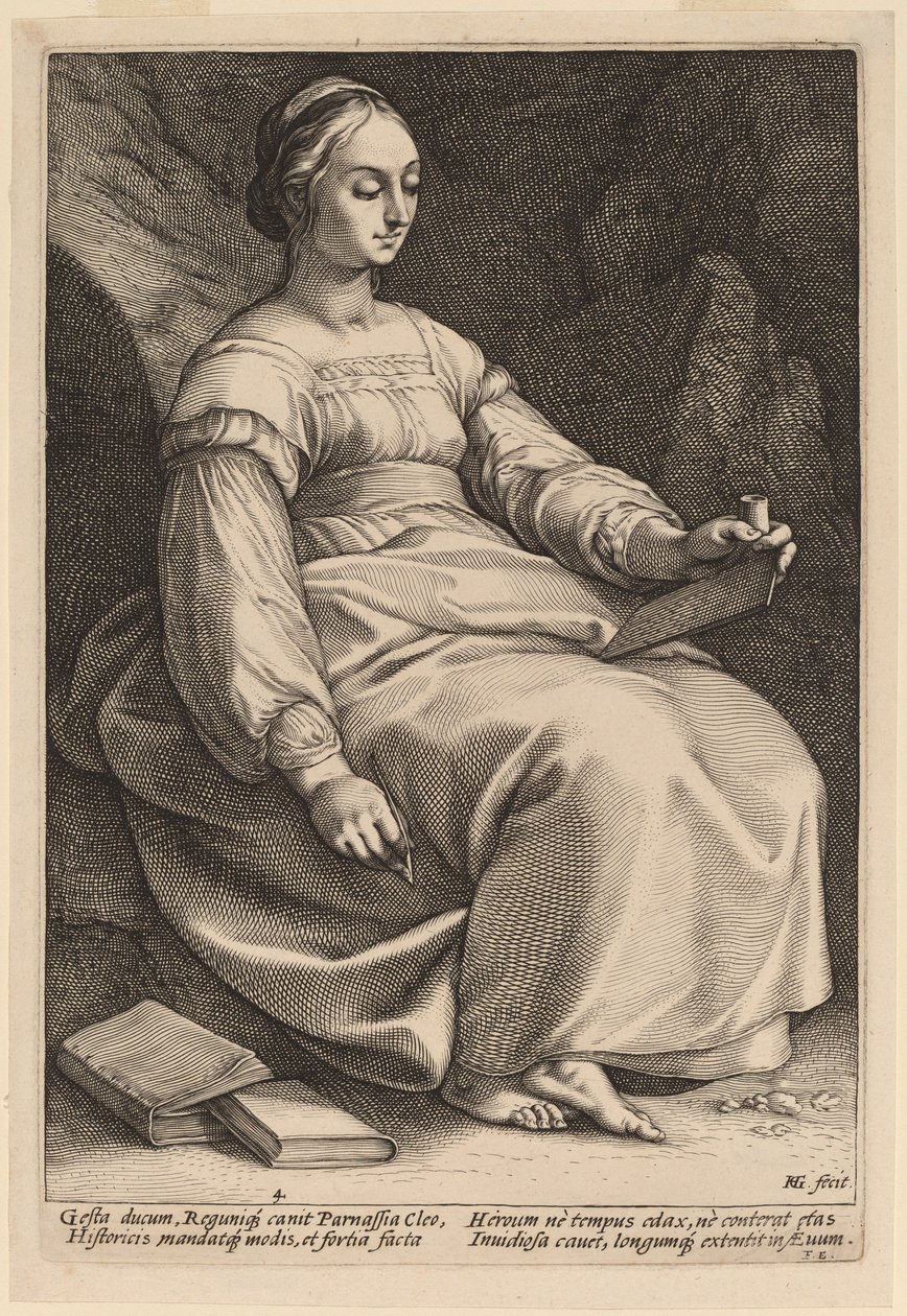 Clio av Hendrik Goltzius