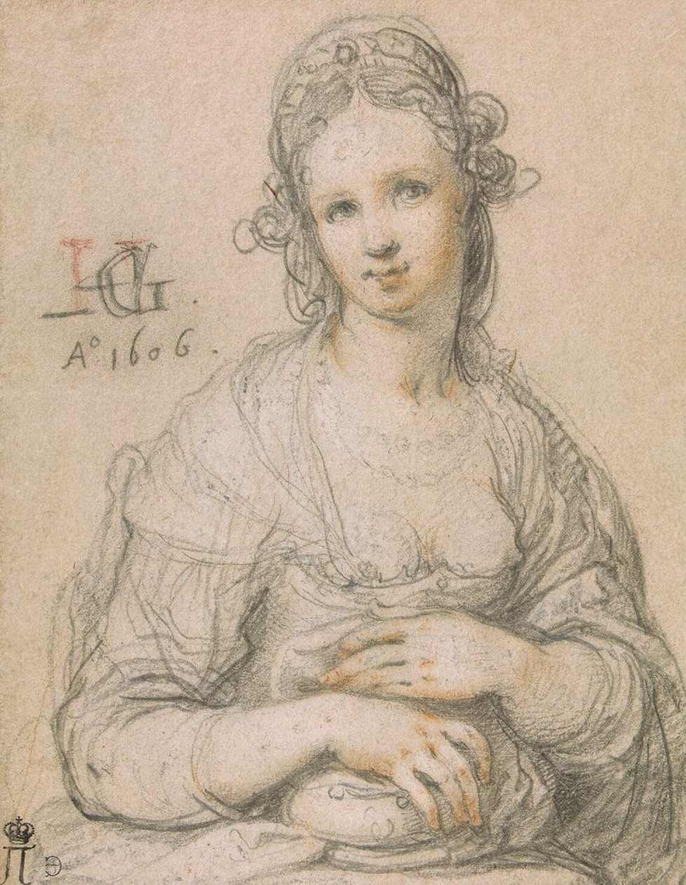 Courtesane, 1606 av Hendrik Goltzius