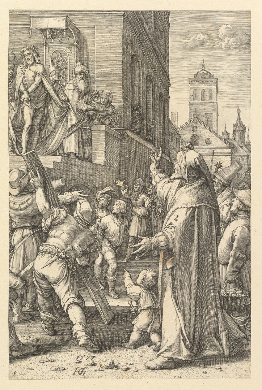 Ecce Homo, fra The Passion of Christ, 1597. av Hendrik Goltzius