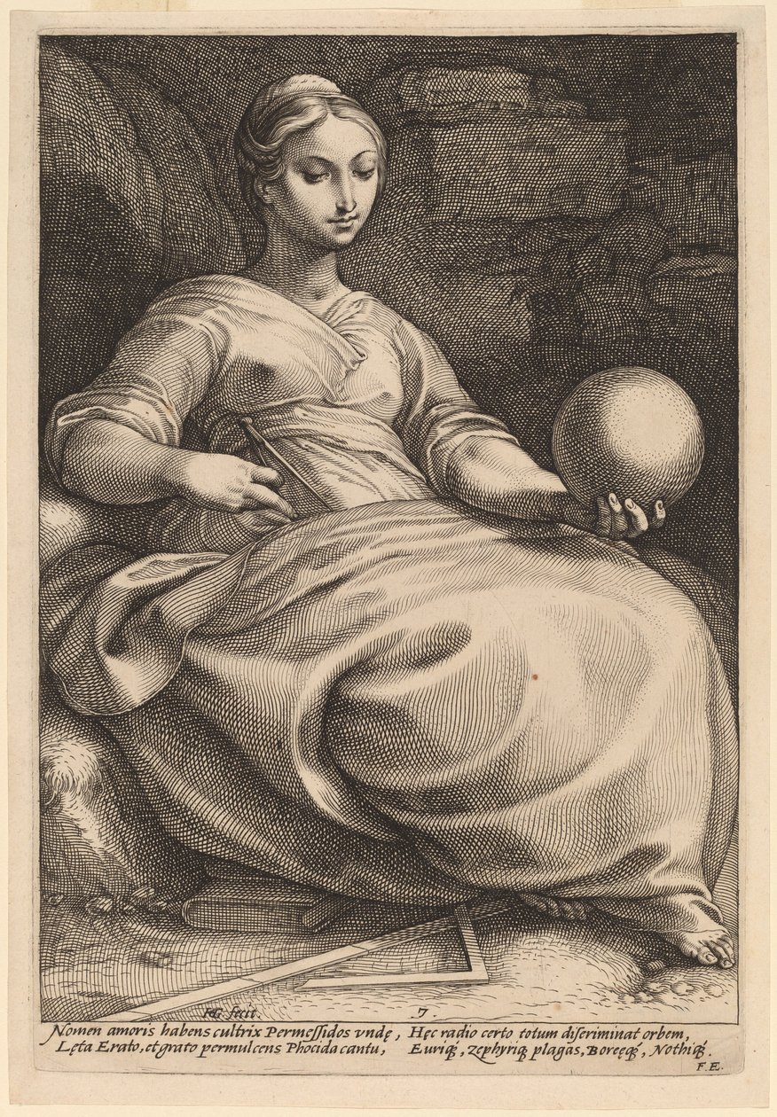 Erato av Hendrik Goltzius