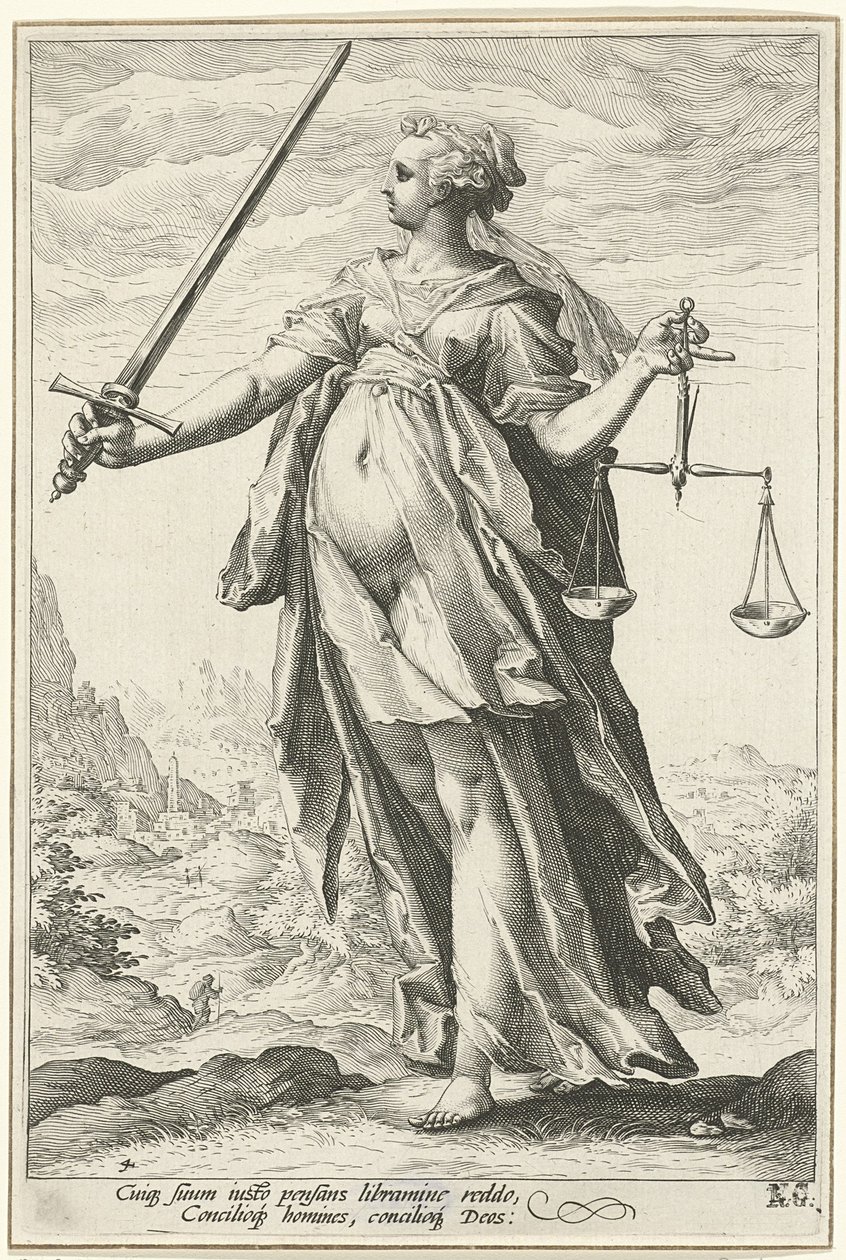 Rettferdighet Rettferdighet av Hendrik Goltzius