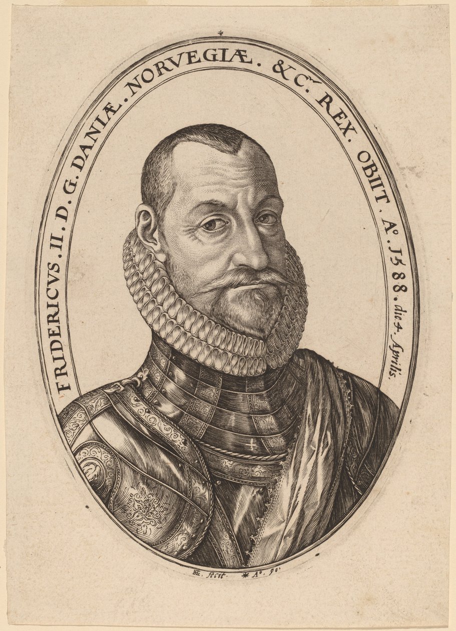 Fredrik II, konge av Danmark og Norge av Hendrik Goltzius