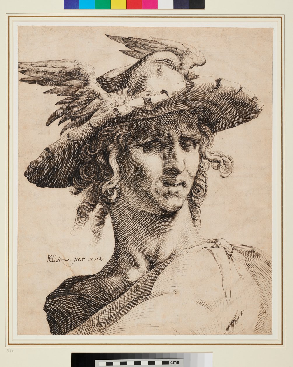 Head of Mercury av Hendrik Goltzius