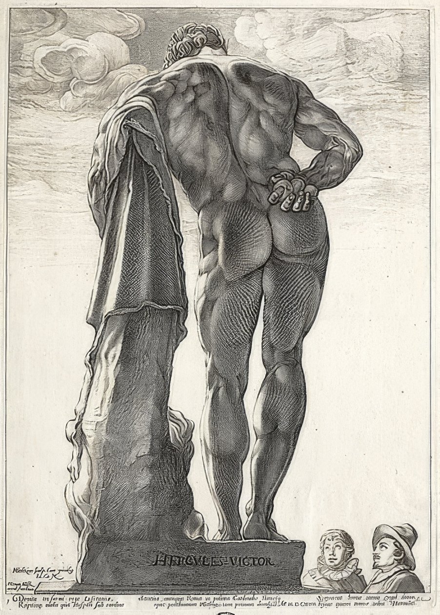 Herkules Farnese. 1592 av Hendrik Goltzius